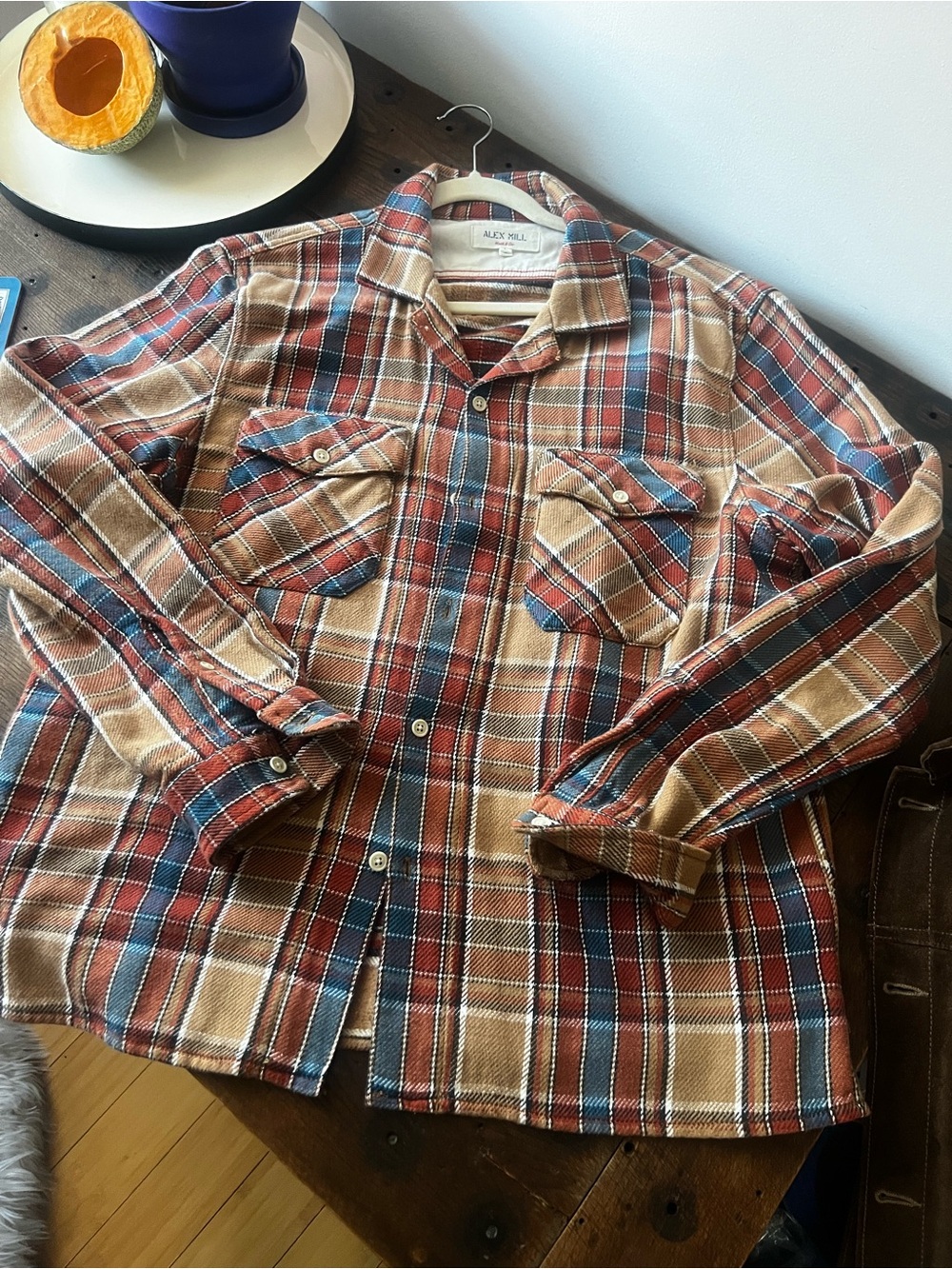 Alex Mill - Ethan Shirt in vintage wash flannel - large NWOT